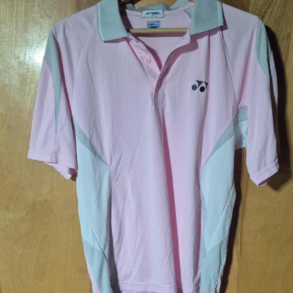 Onex Light Pink and White Men's Polo Shirt